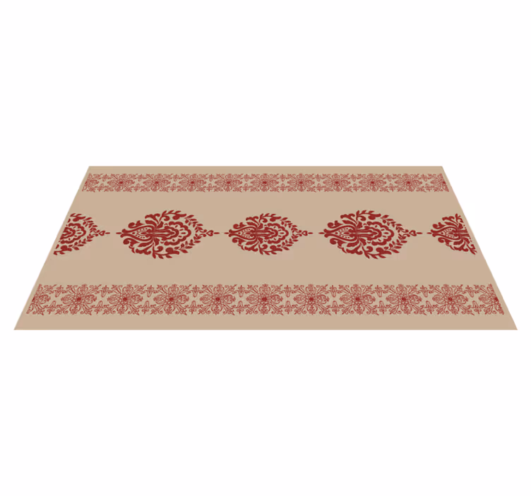 Tapis vinyle design moderne motif floral décoratif - TenStickers