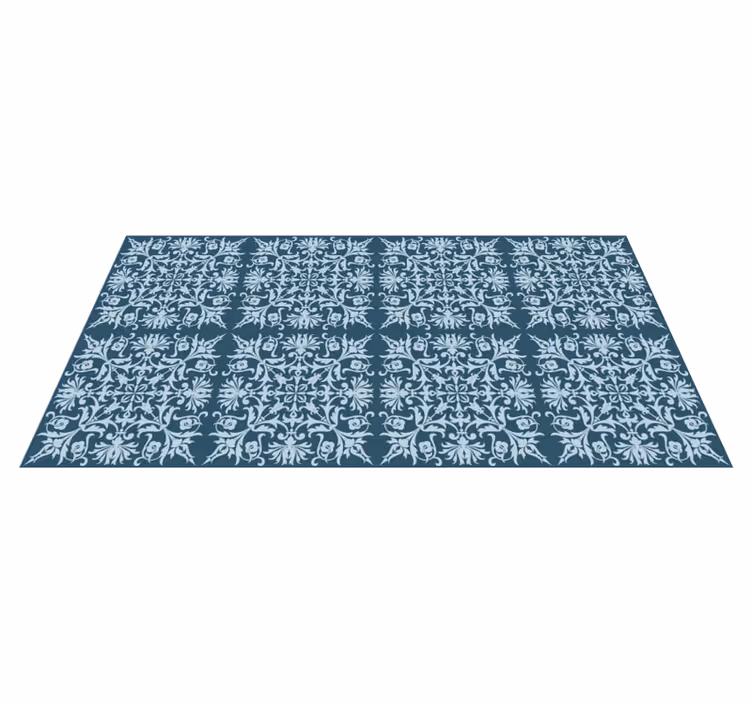 Tapis vinyle fleurs et plantes plan de motif floral - TenStickers