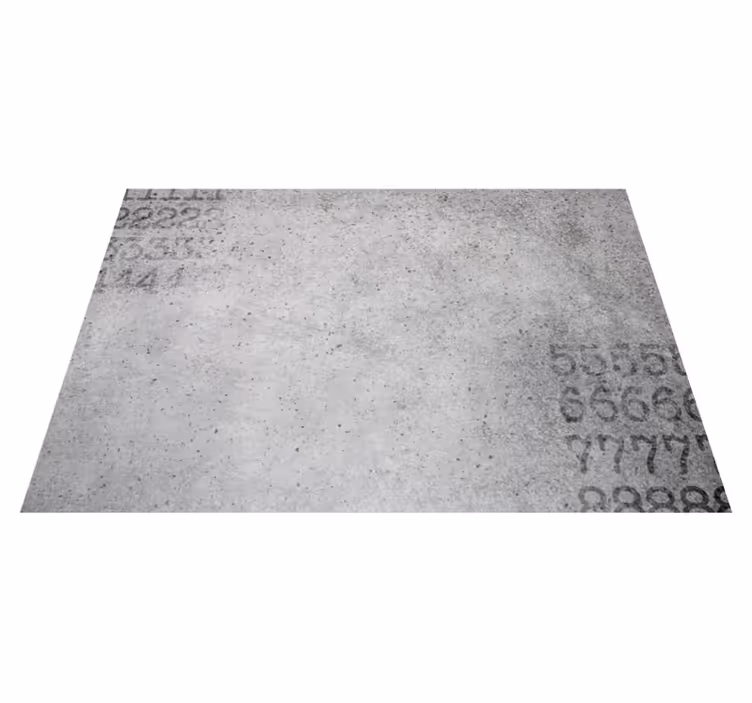 Tapis vinyle imitation pierre et chiffres - TenStickers