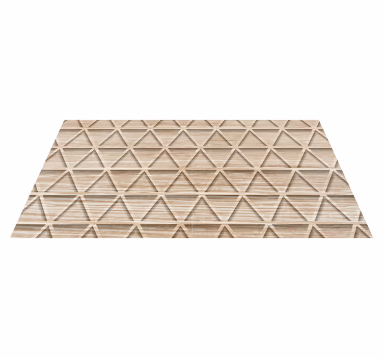 Tapis vinyle bois conception géométrique du triangle - TenStickers