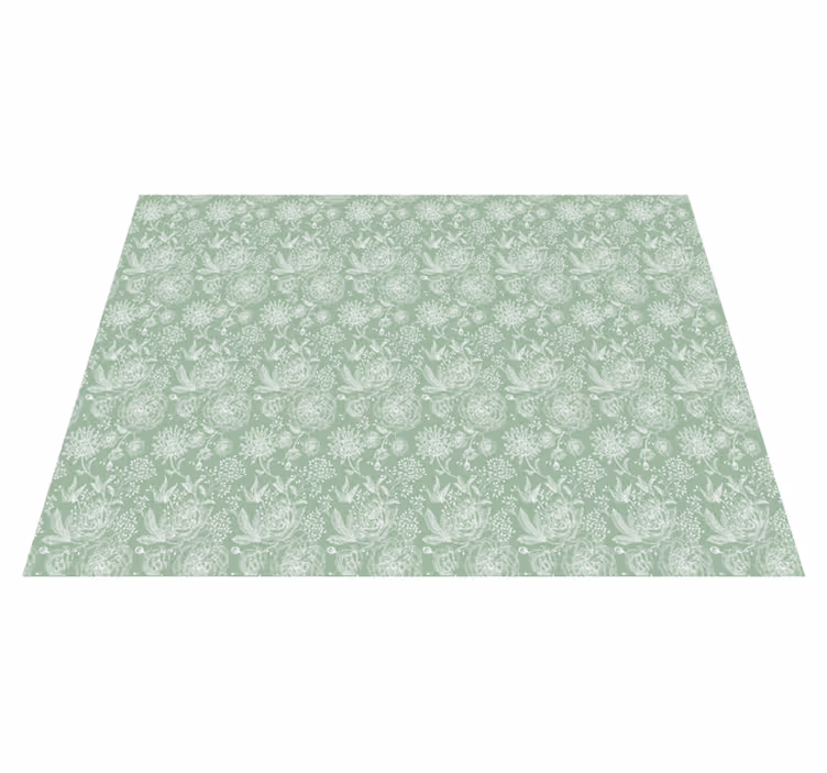 Tapis vinyle fleurs et plantes surface d'élégance florale - TenStickers