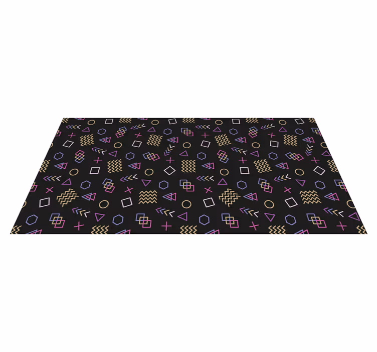 Tapis vintage formes géométriques rétro - TenStickers