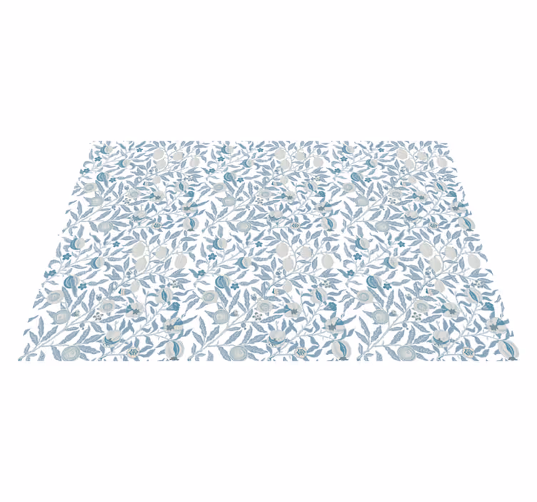 Tapis vinyle fleurs et plantes motif de feuille botanique - TenStickers