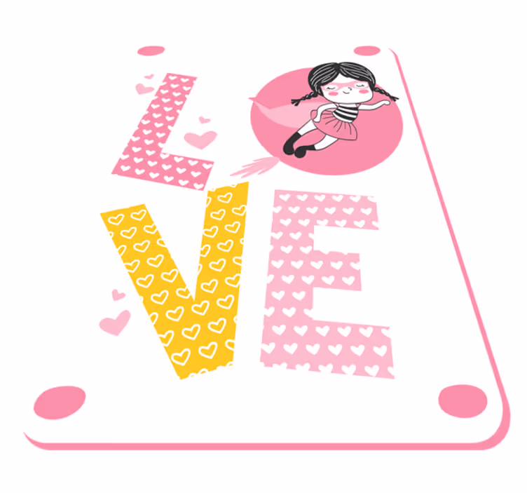 Tapis vinyle chambre bébé illustration d'amour de ballerine - TenStickers