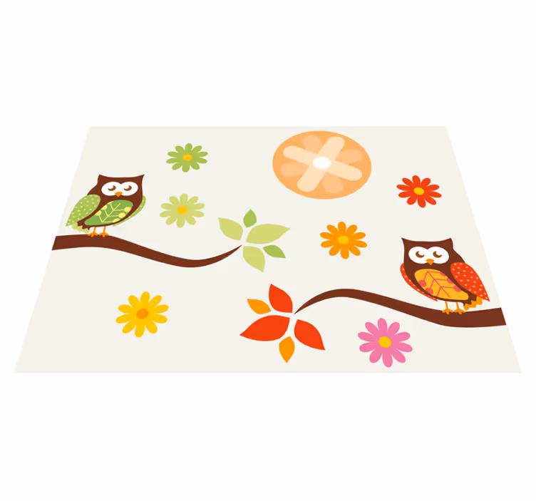 Tapis vinyle autres tapis chouettes colorées de la crèche - TenStickers