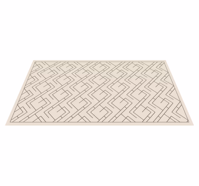 Tapis vinyle géométrique lignes marrons - TenStickers