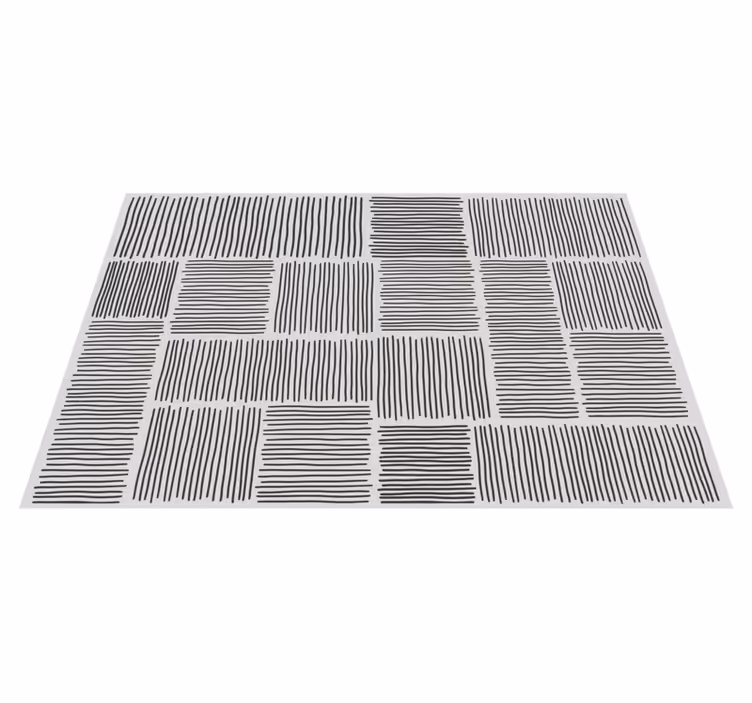 Tapis vinyle rayures motifs de lignes monochromatiques - TenStickers