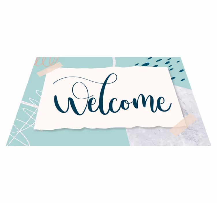 Tapis vinyle citation texte d'entrée élégant - TenStickers