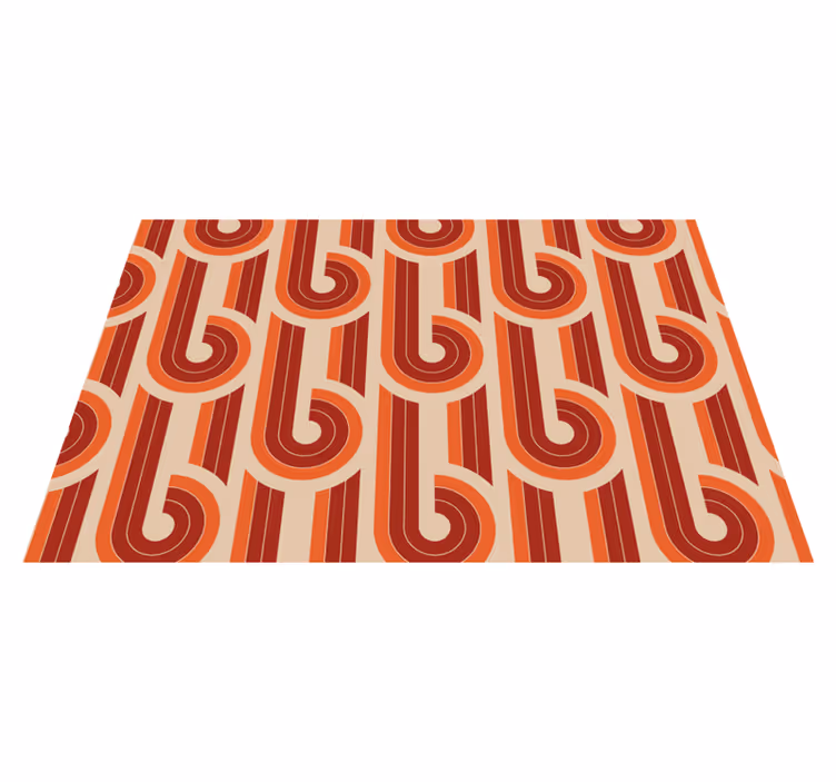 Tapis vinyles géométriques motif géométrique rétro - TenStickers
