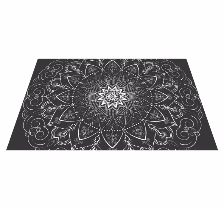 Tapis vinyle mandala symétrie du motif de mandala - TenStickers