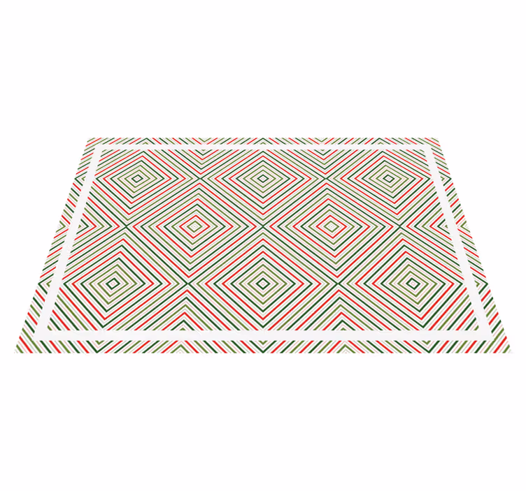 Tapis vinyles géométriques motif géométrique en losange - TenStickers