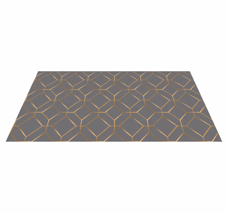 Tapis vinyle géométrique superposition d'hexagones - TenStickers