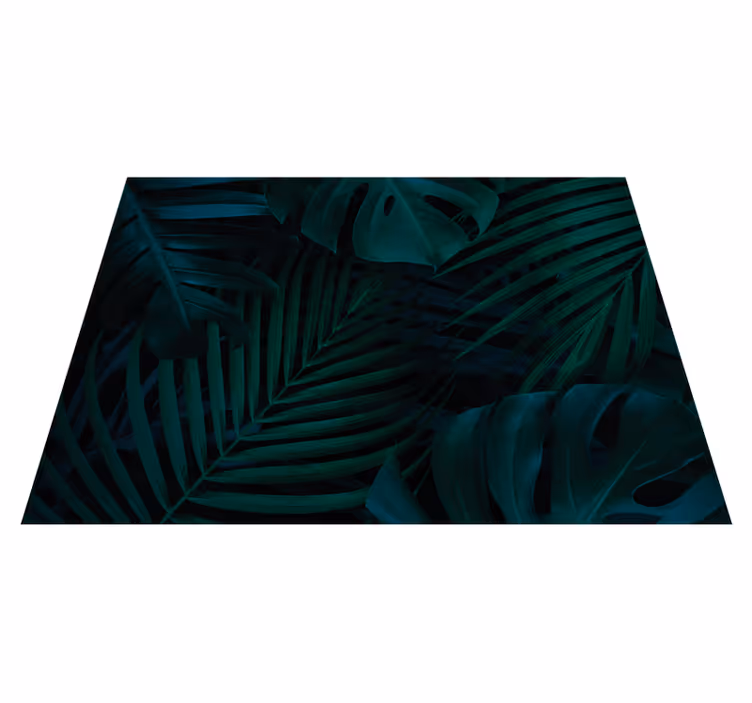 Tapis vinyle fleurs et plantes feuillage tropical - TenStickers