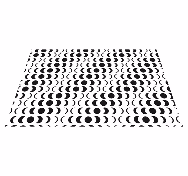 Tapis vinyles géométriques demi-cercles monochromes - TenStickers