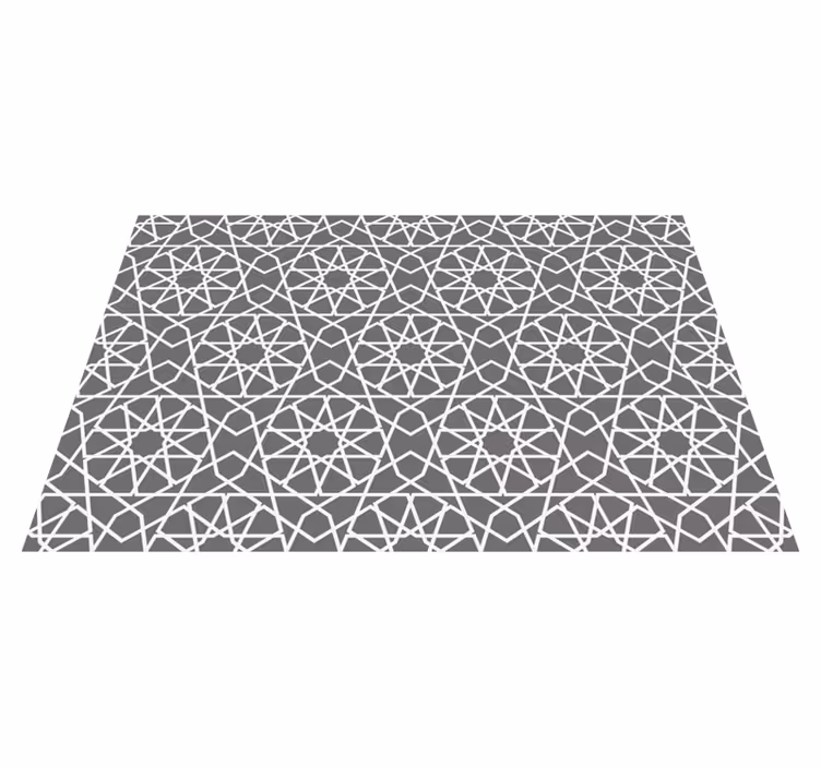 Tapis vinyle géométrique lignes ornementales - TenStickers