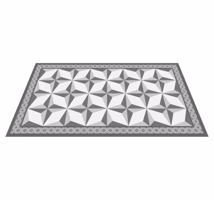 Tapis vinyles géométriques illusion géométrique - TenStickers