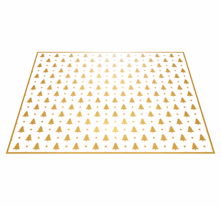 Tapis vinyle noël motif d'arbre festif - TenStickers