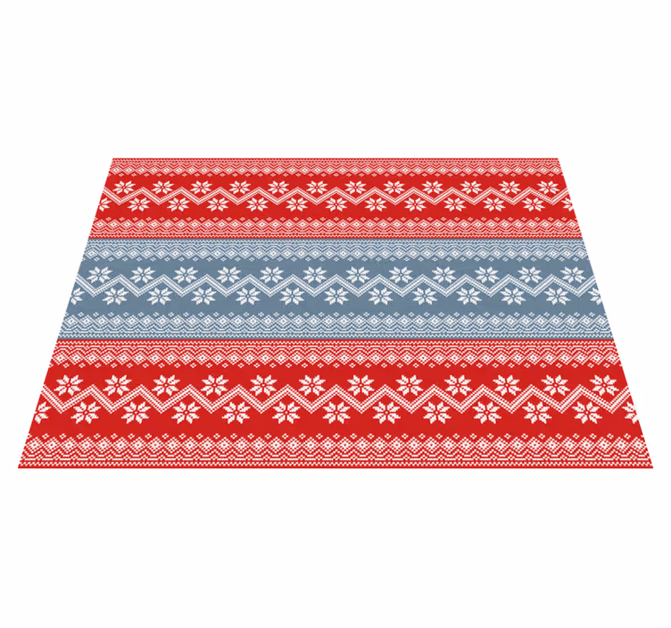Tapis vinyle noël motif nordique festif - TenStickers