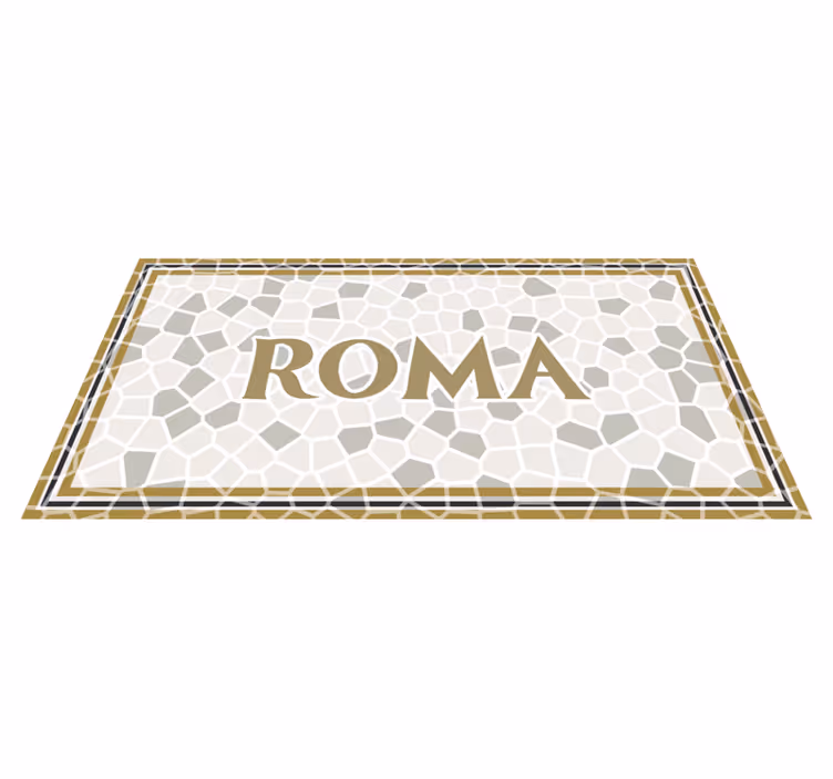 Tapis vinyle avec nom rome personnalisé - TenStickers