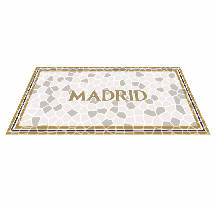 Tapis vinyle personnalisé motif géométrique de madrid - TenStickers