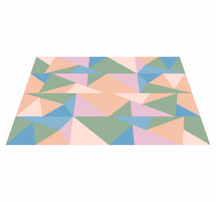 Tapis vinyles géométriques triangles pastels - TenStickers