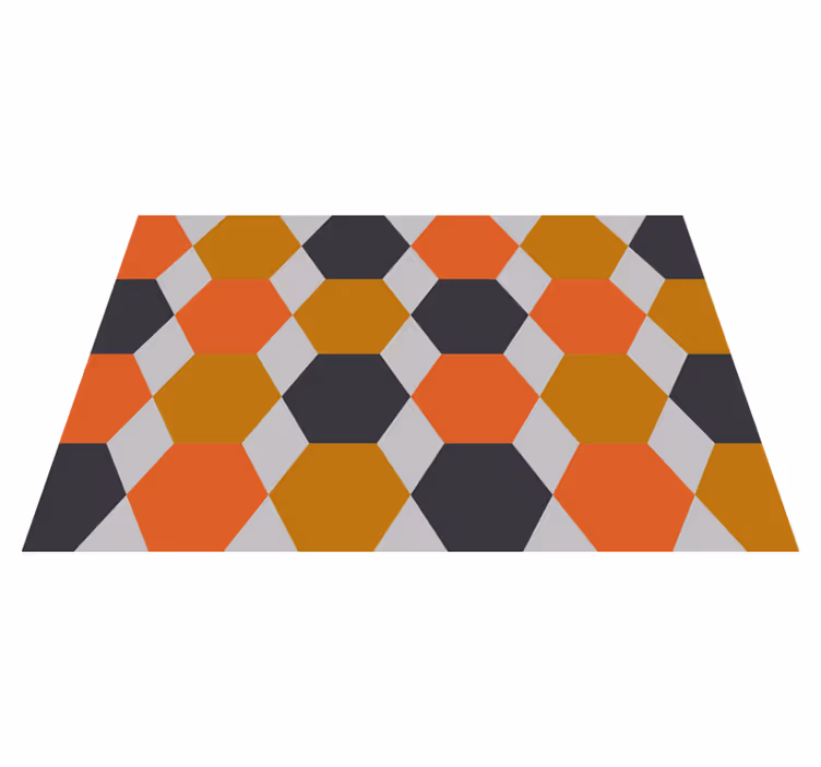 Tapis vinyles géométriques motif hexagonal - TenStickers