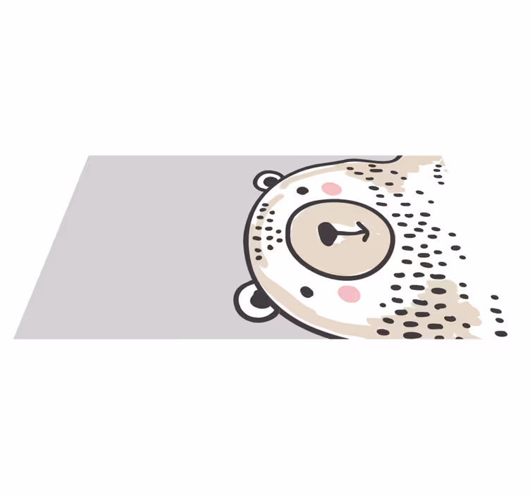 Tapis vinyle chambre bébé forme du visage d'un ours - TenStickers