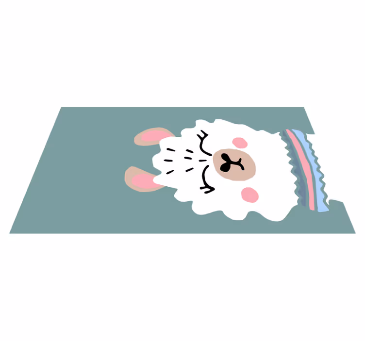 Tapis vinyle chambre bébé illustration de lama - TenStickers