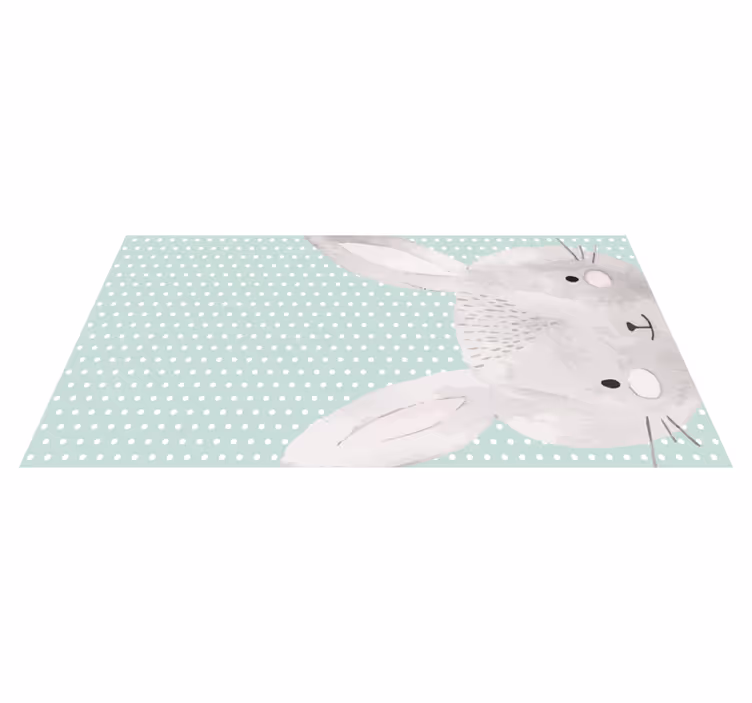 Tapis vinyle chambre bébé illustration de lapin - TenStickers