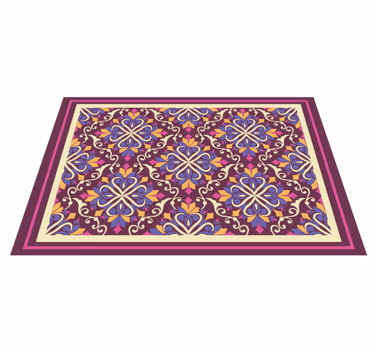 Tapis vinyles géométriques motif de carreaux ornés - TenStickers