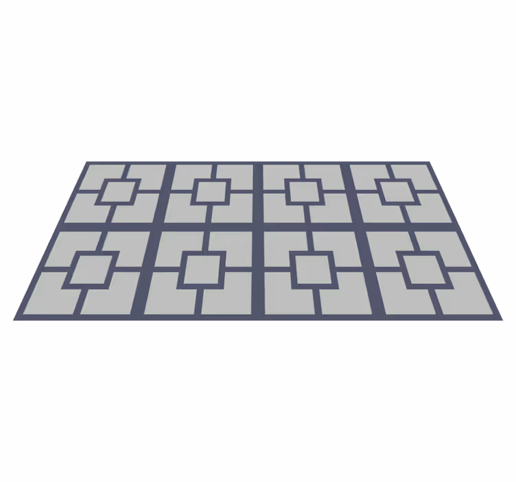 Tapis vinyles géométriques motif carré géométrique - TenStickers
