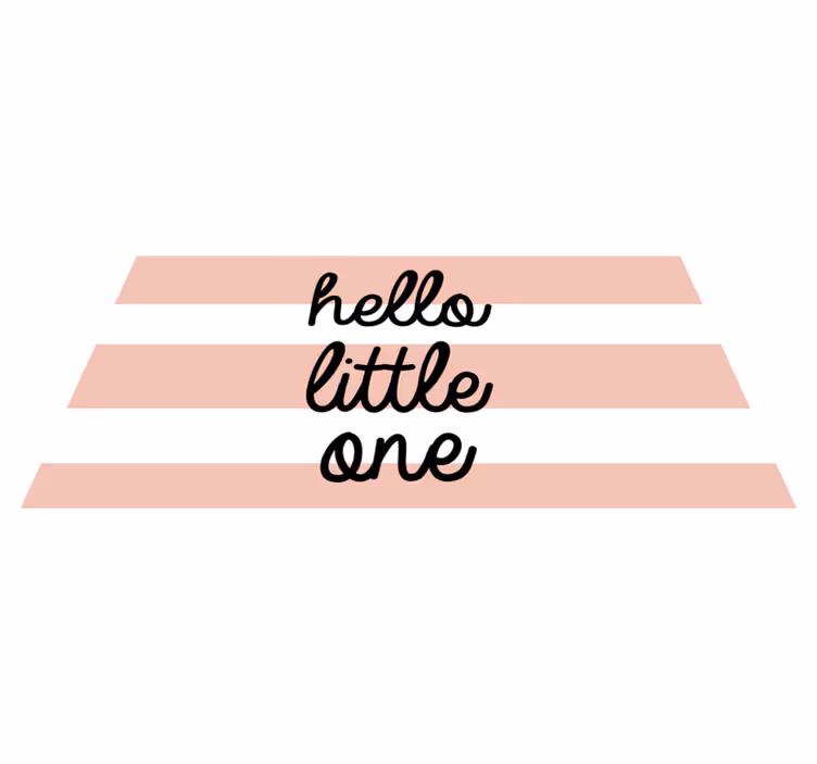 Tapis vinyle chambre bébé salutation rayée de la pépinière - TenStickers