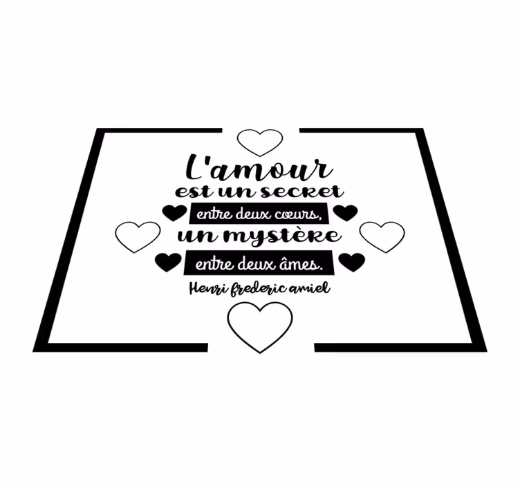 Tapis vinyle citation la parole d'amour d'amiel - TenStickers