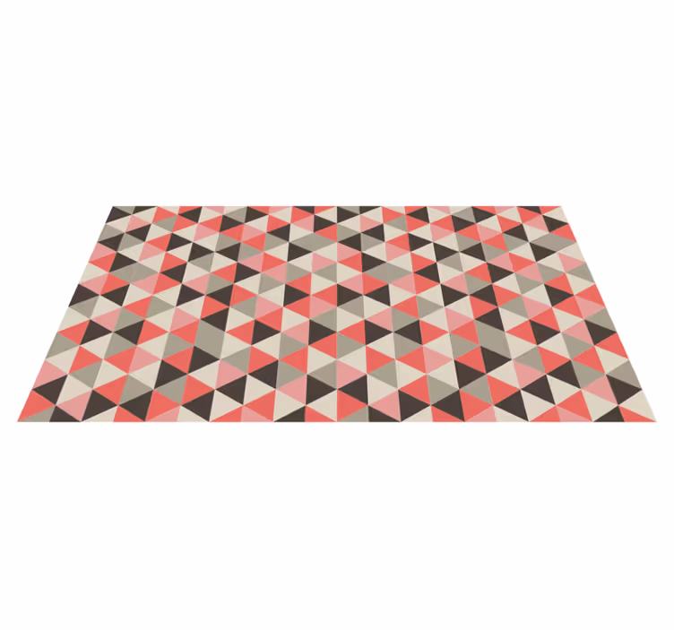 Tapis vinyles géométriques réseau triangulaire cubiste - TenStickers