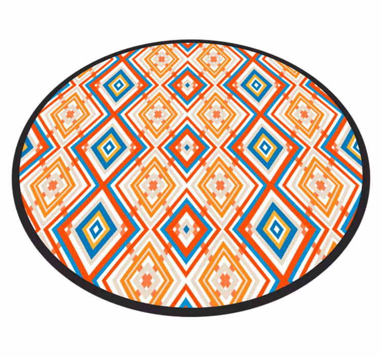 Tapis vinyles géométriques élément vibrant - TenStickers
