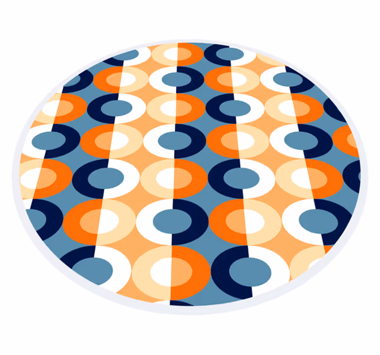 Tapis vinyles géométriques géométrie circulaire - TenStickers