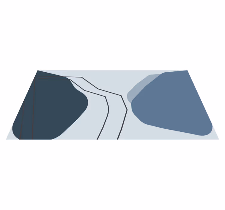 Tapis vinyles géométriques lignes de contour abstraites - TenStickers