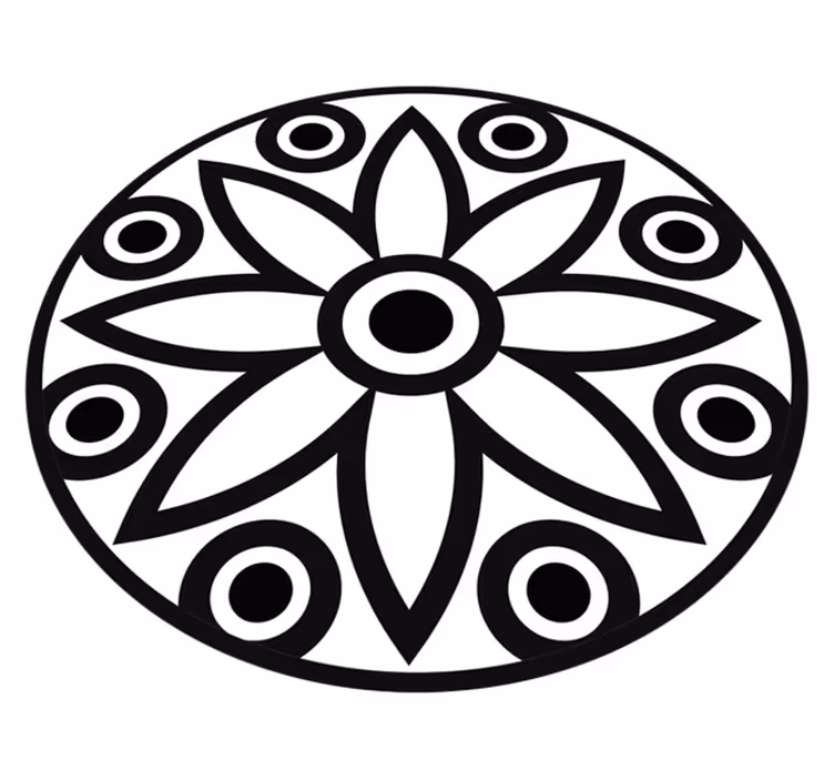 Tapis vinyles géométriques conception de mandala circulaire - TenStickers