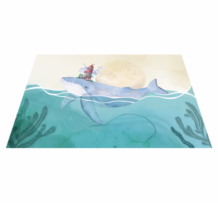 Tapis vinyle pour enfants vie océanique fantaisiste - TenStickers