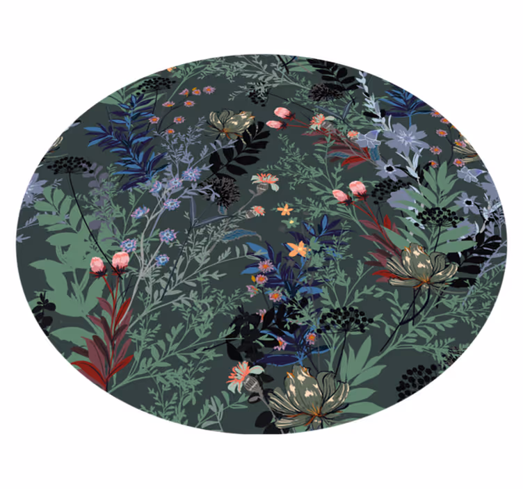 Tapis vinyle fleurs et plantes motif botanique - TenStickers