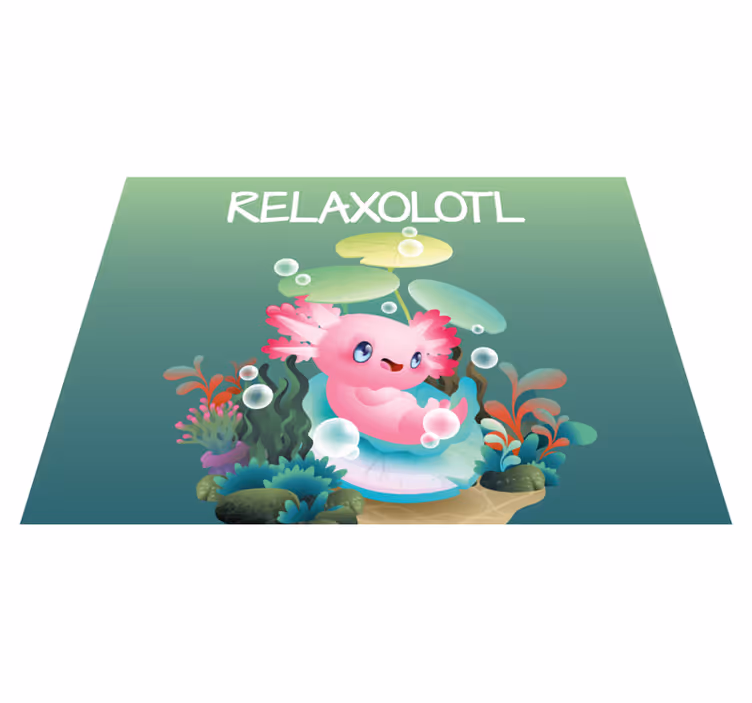 Tapis vinyle autres tapis étang de relaxolotl - TenStickers