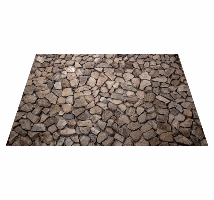 Tapis vinyle pierre chemin pavé - TenStickers
