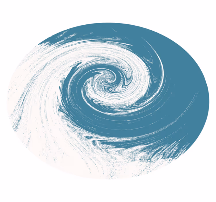 Tapis vinyle rond spirale bleue abstraite - TenStickers