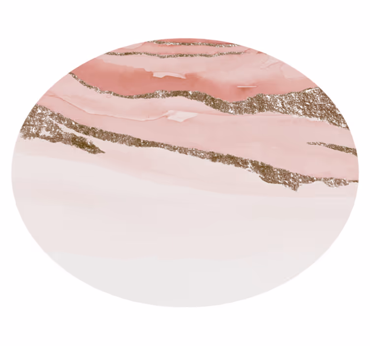 Tapis vinyle rond effet marbre et pailleté - TenStickers