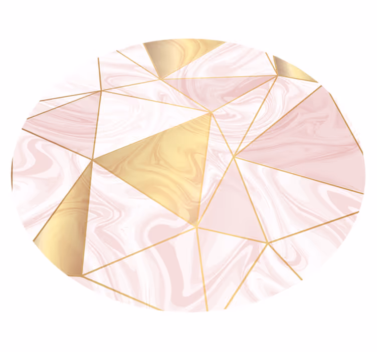 Tapis vinyle géométrique motif mosaïque pastel de triangles - TenStickers