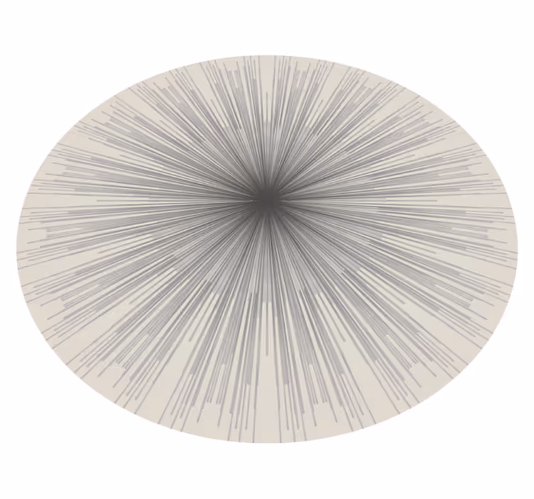 Tapis vinyle minimaliste circulaire diffusion de lignes  - TenStickers