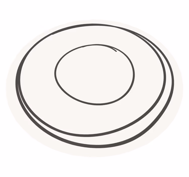 Tapis vinyle minimaliste motif lignes cercles roses - TenStickers