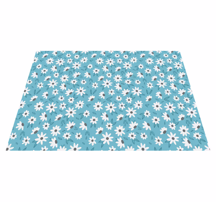 Tapis vinyle fleurs et plantes décor floral - TenStickers