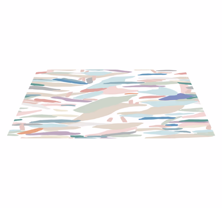 Tapis vinyle minimaliste camouflage abstrait pastel - TenStickers