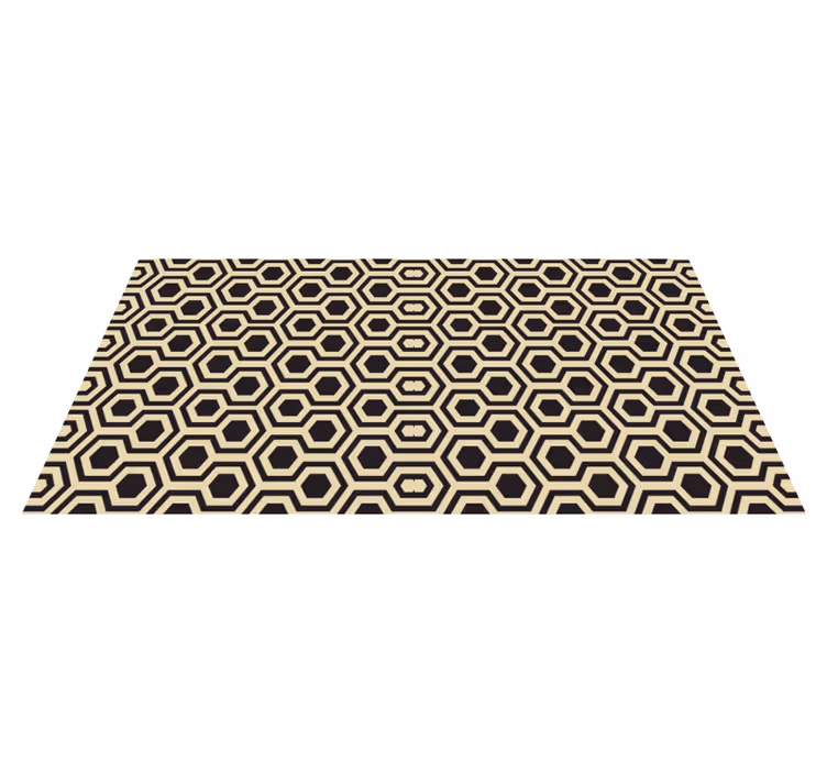 Tapis vinyle motif hexagonal géométrique - TenStickers